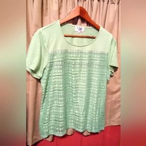 C & K Short sleeved lace  front tee